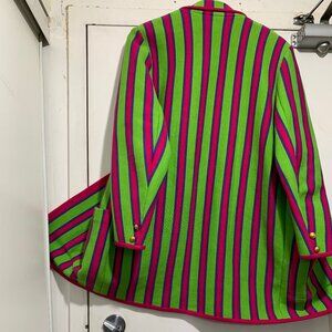 VINTAGE PORTS TRADEMARK DESIGNS WOOL STRIPE JACKETS SIZE M